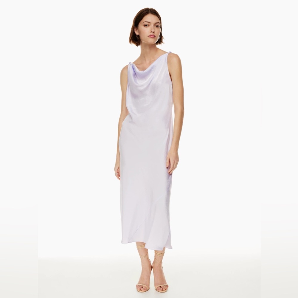 Aritzia Lavender Satin Dress